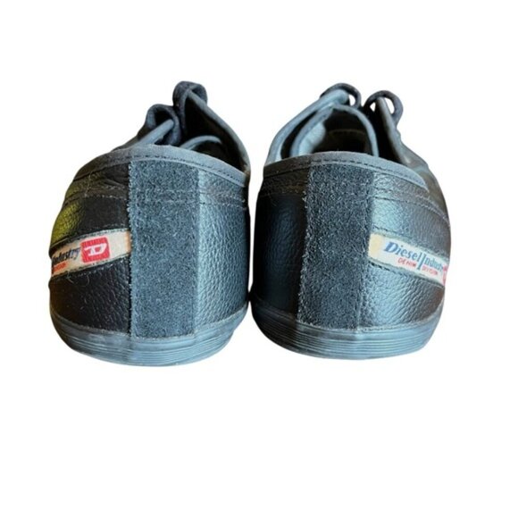 Diesel Industry Nostalgia Leather Sneakers Black US 9 Y2K - Picture 3 of 16